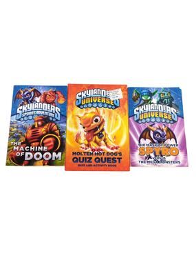 Skylanders Book Lot 3 PC Spyro Hot Dog Quiz Quest PB HC Children's